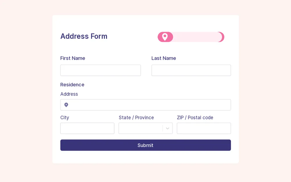 Address Form Template template image