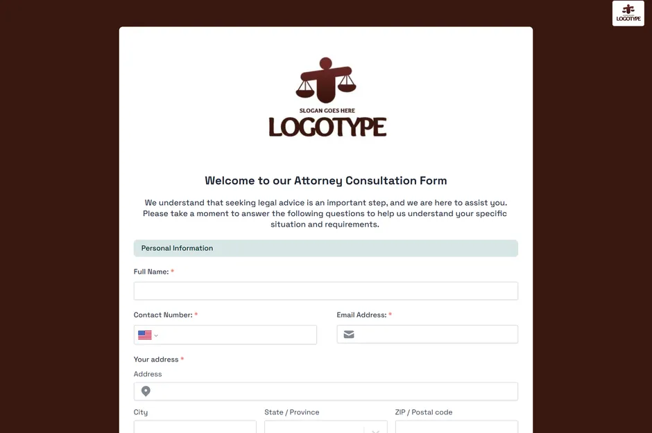 Attorney Consultation Form Template template image
