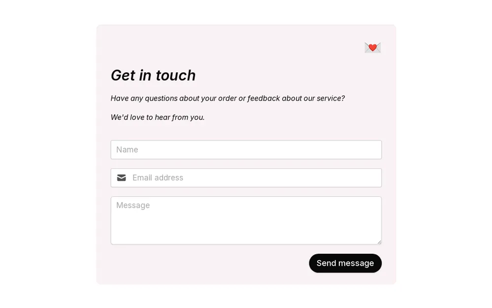 Contact Us Form Template template image