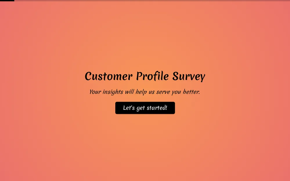 Customer Profile Survey Template template image