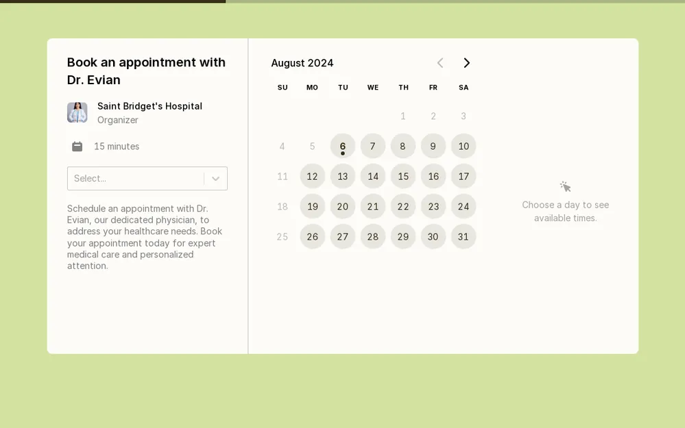 Doctor Appointment Form Template template image