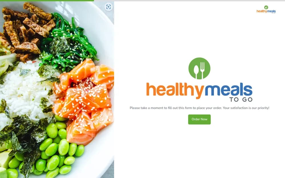 Healthy Meal Order Form Template template image