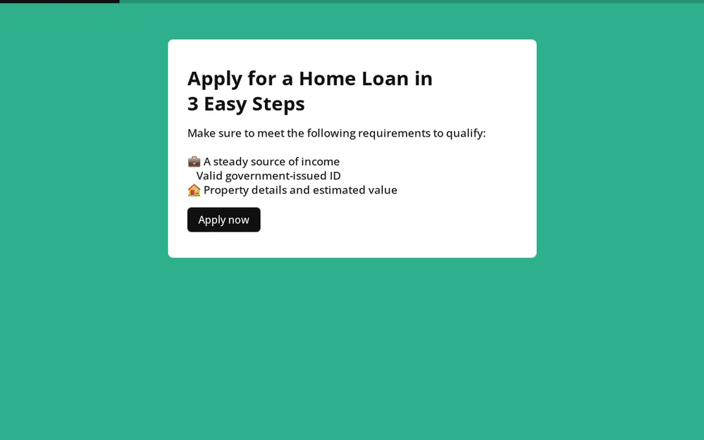 Home Loan Application Form Template template image