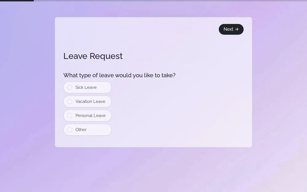 Leave Request Form Template template image