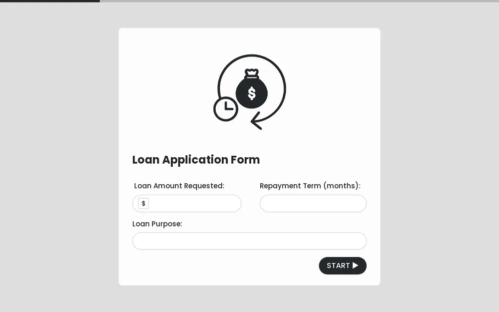 Loan Application Form Template template image