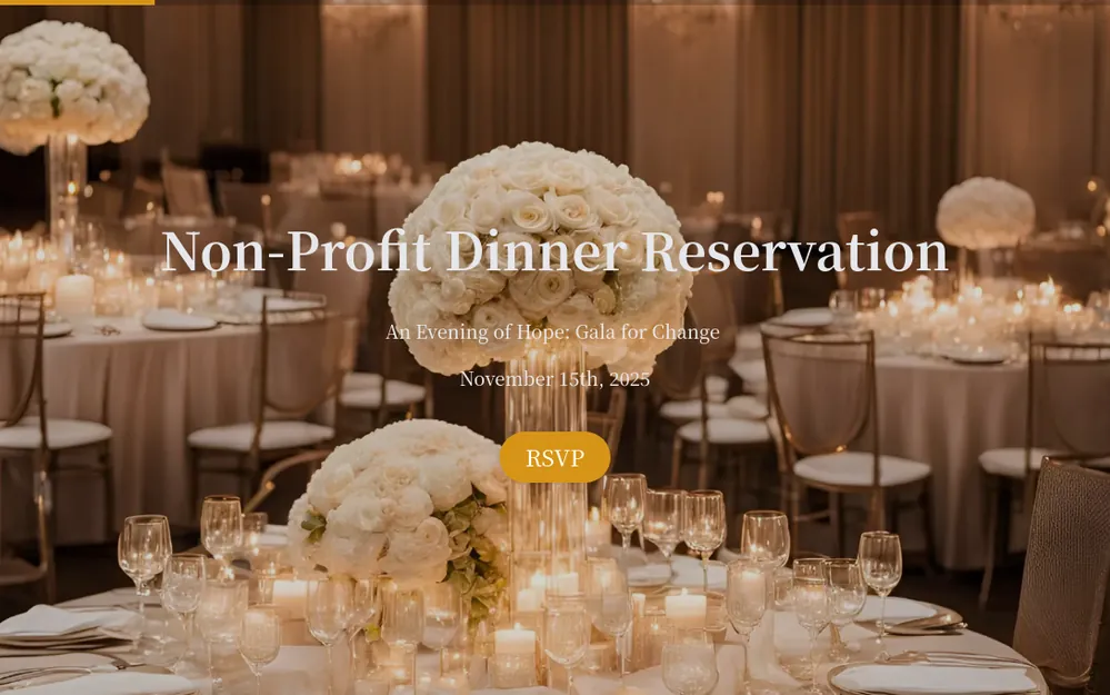 Non-Profit Dinner RSVP Form Template template image
