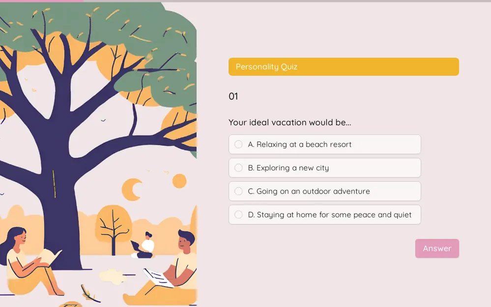 Personality Quiz Template template image