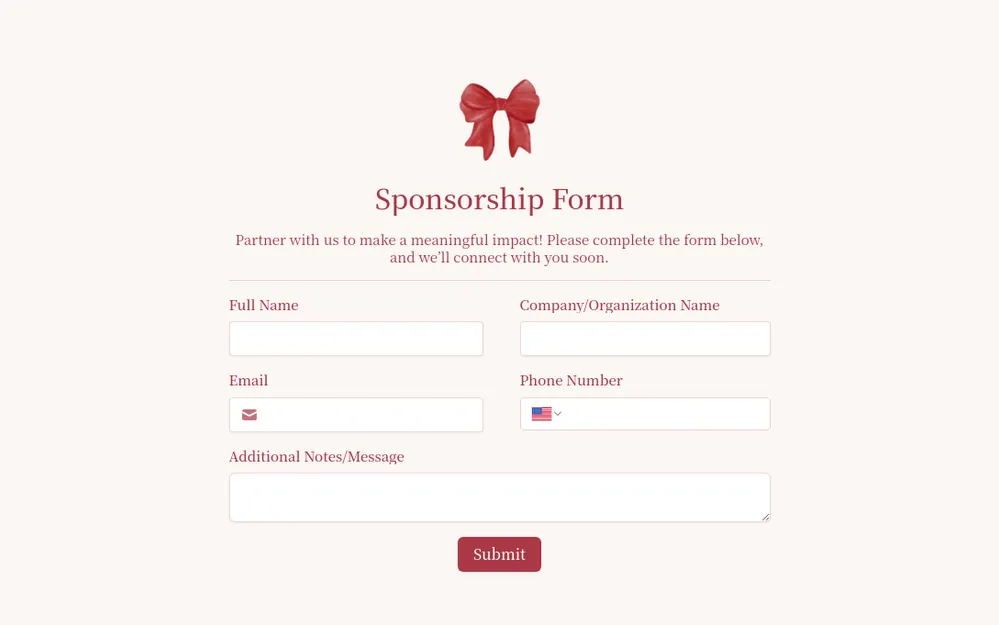 Sponsorship Form Template template image