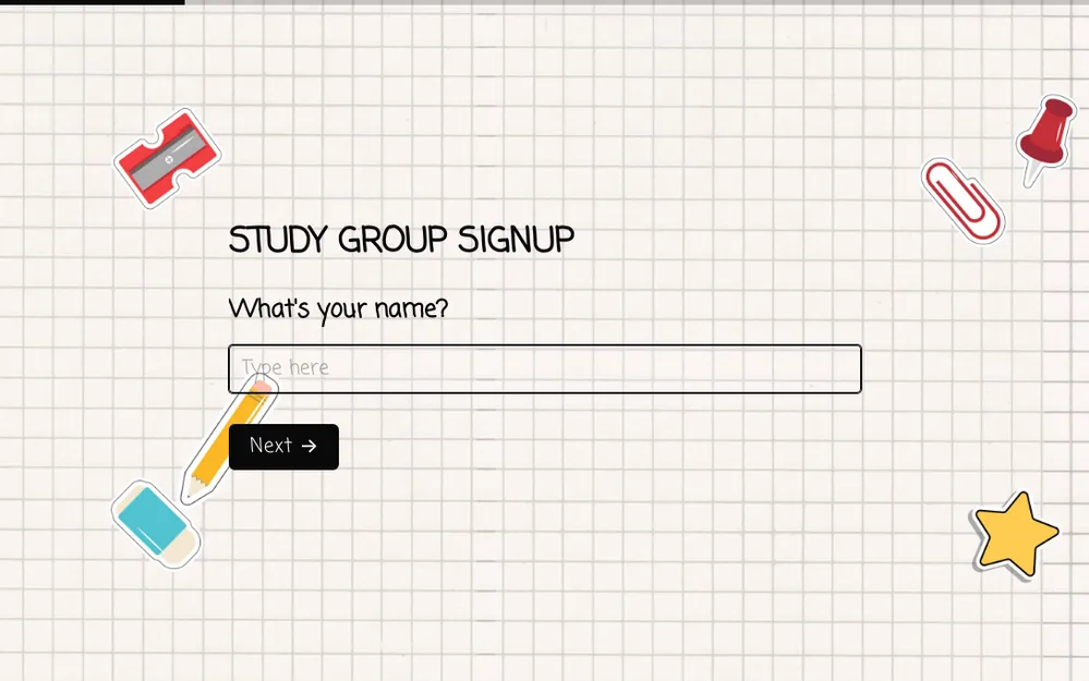 Study Group Signup Form Template template image
