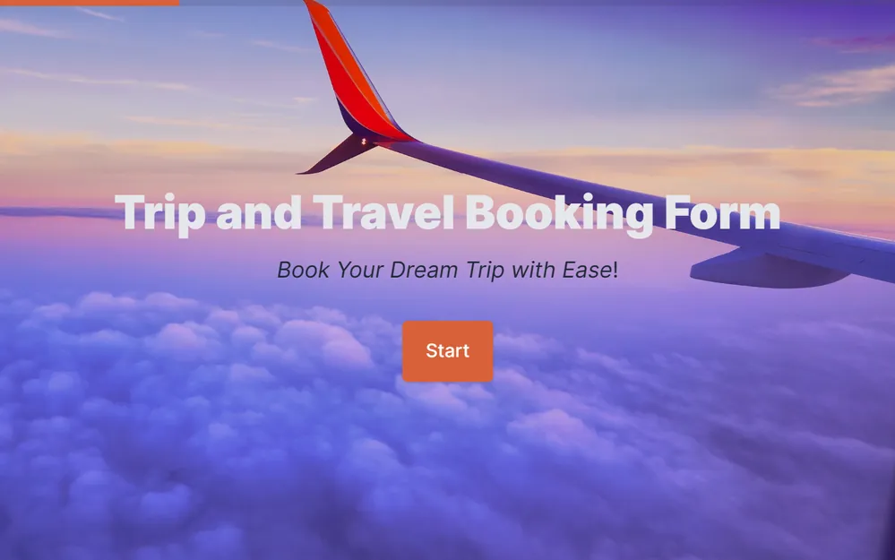 Trip or Travel Booking Form Template template image