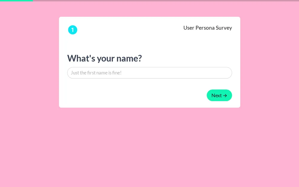 User Persona Questionnaire Template template image