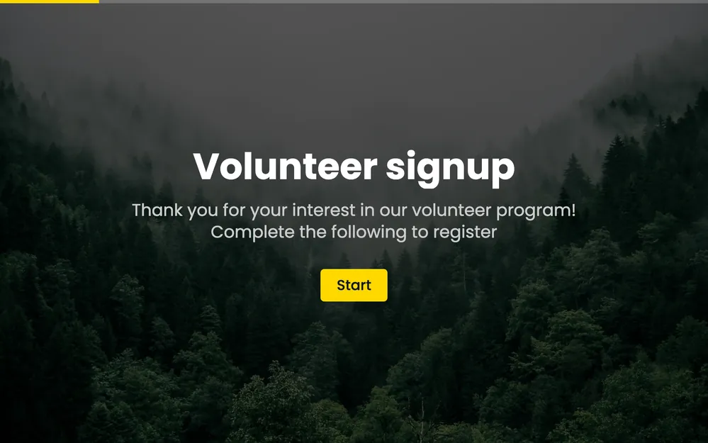 Volunteer Signup Form Template template image