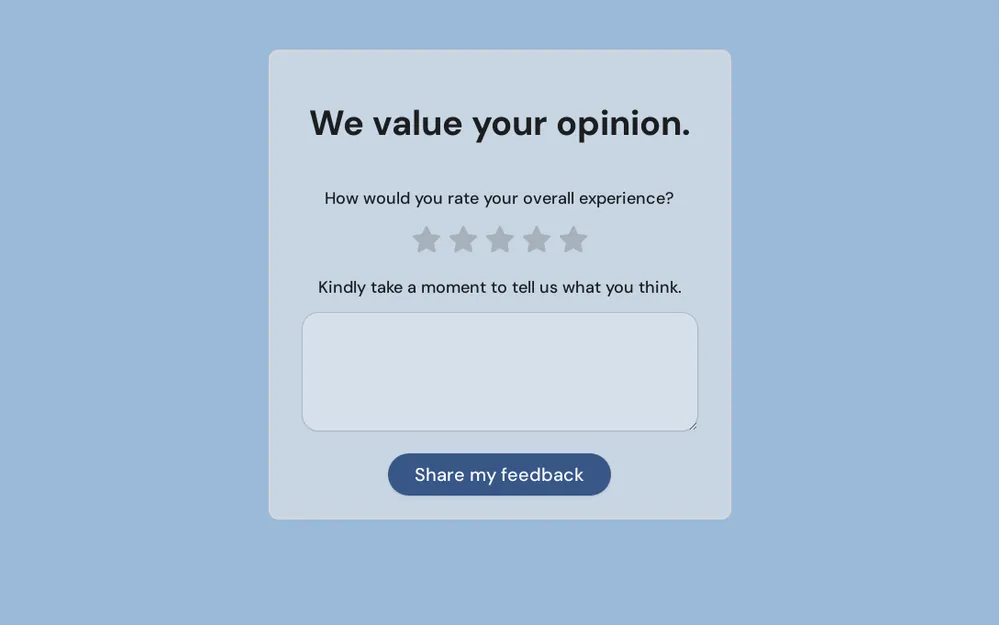 Website Feedback Form Template template image