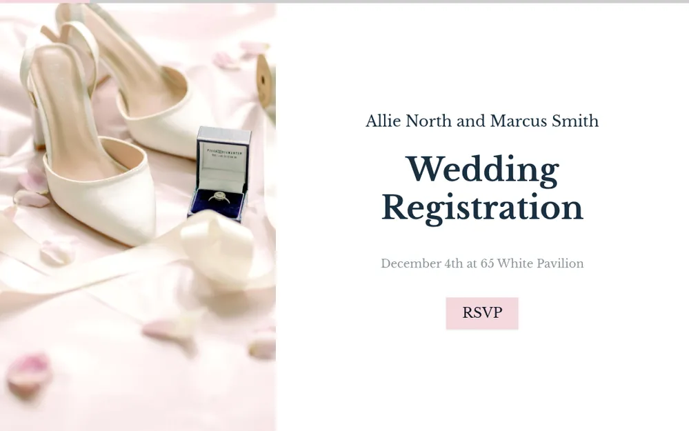 Wedding Registration Form Template template image