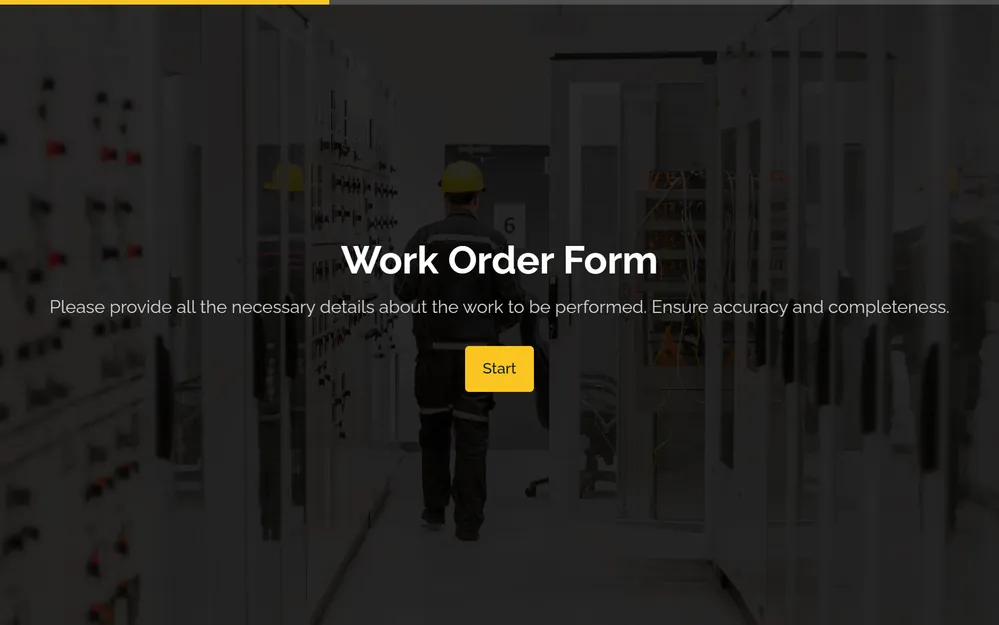 Work Order Form Template template image