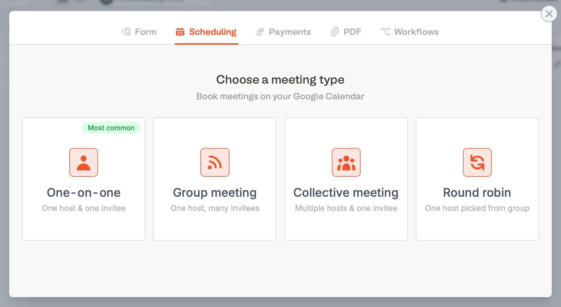 Screenshot of the Fillavo form creation page