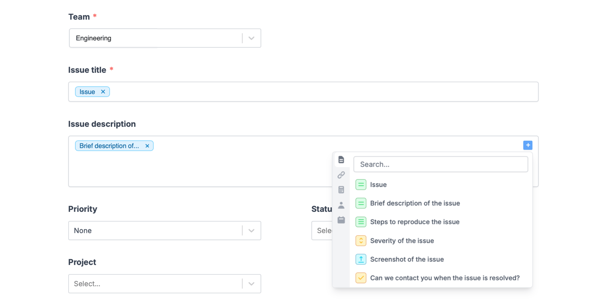Screenshot of the Fillavo form creation page