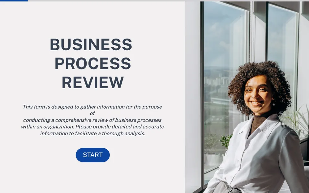Business Process Review Form Template template preview
