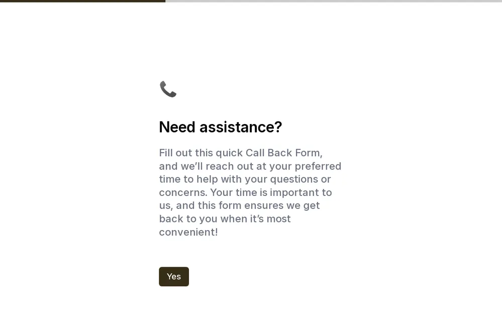 Call Back Form Template template preview