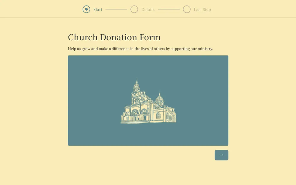Church Donation Form Template template preview