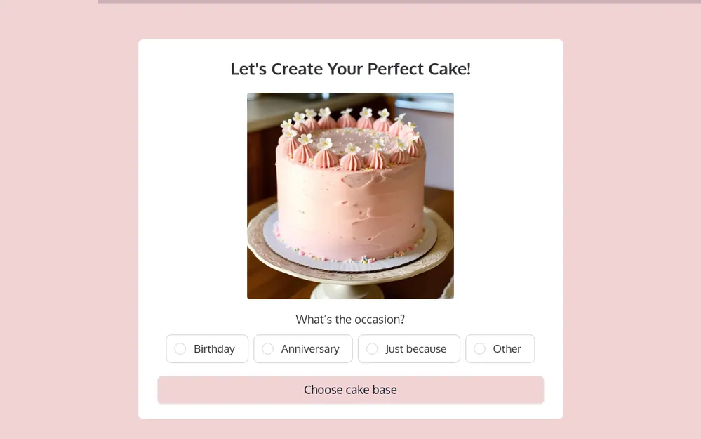 Custom Cake Order Form Template template preview
