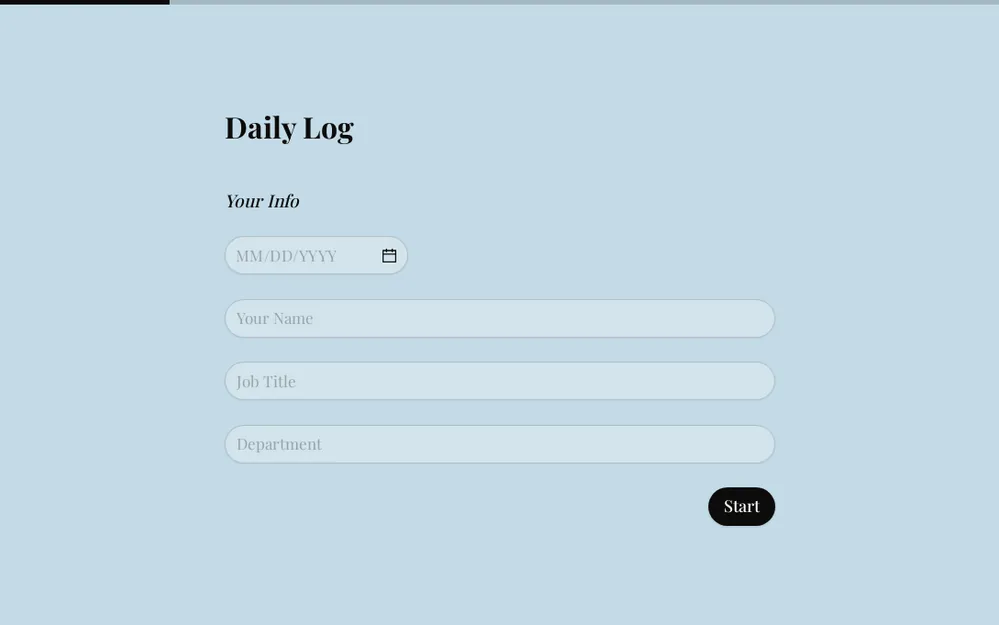 Daily Log Template template preview