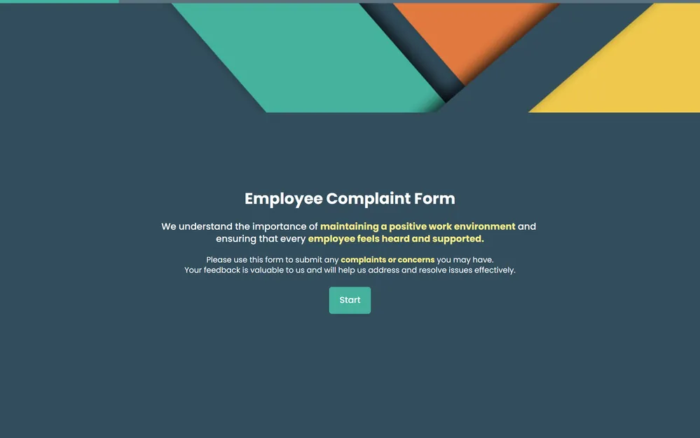 Employee Complaint Form Template template preview