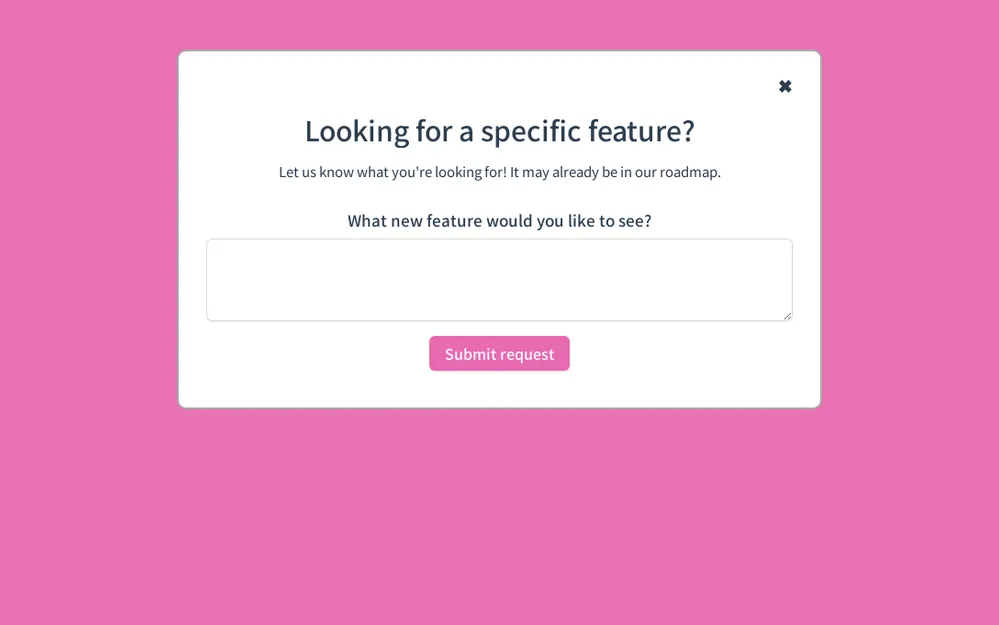 Feature Request Form Template template preview