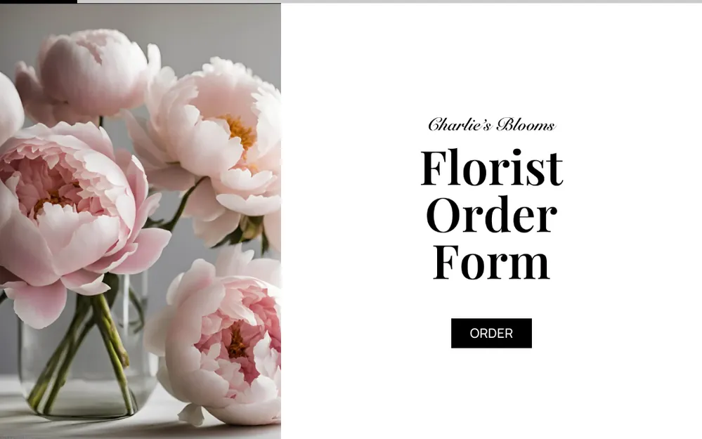 Florist Order Form Template template preview