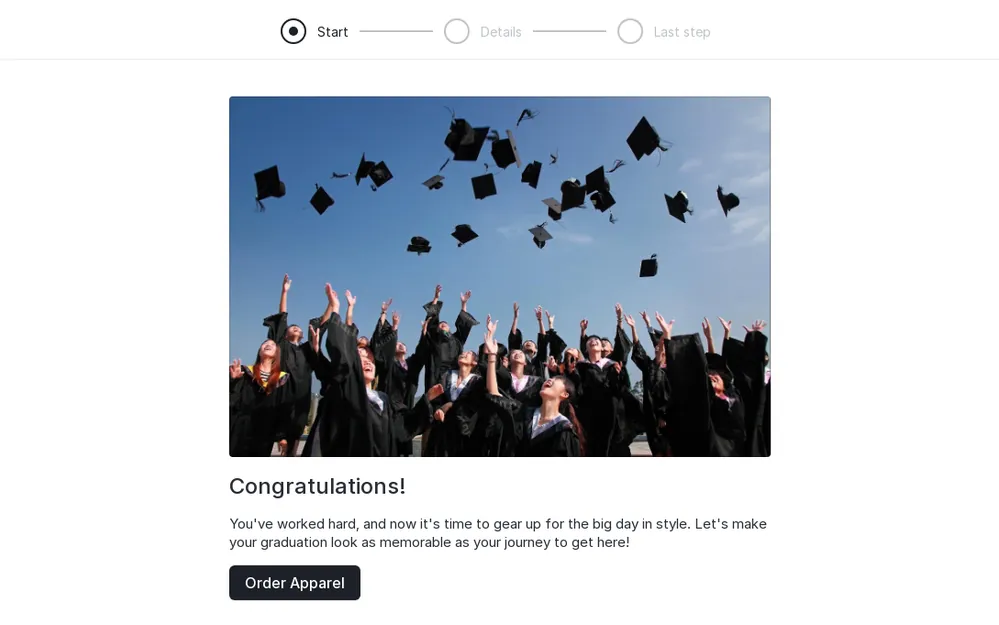 Graduation Apparel Order Form Template template preview