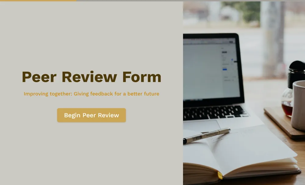 Peer Review Form Template template preview