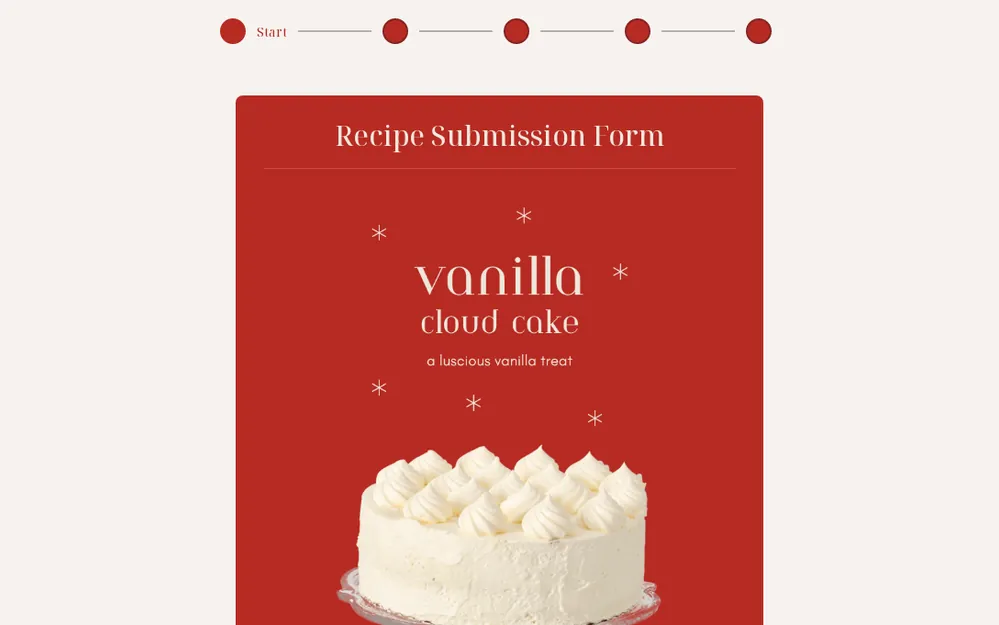 Recipe Submission Form Template template preview