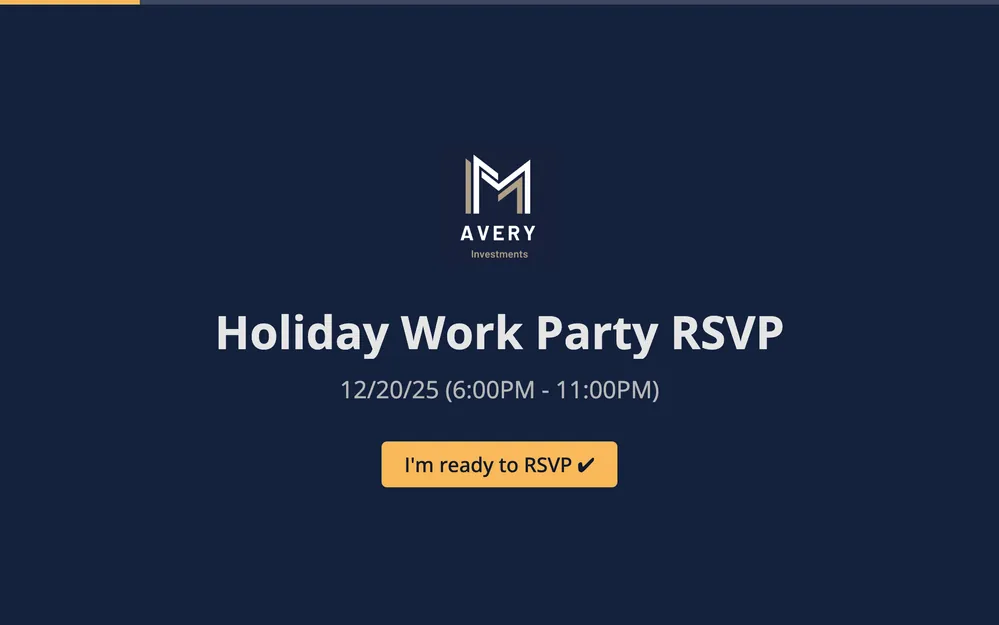 RSVP Form Template template preview