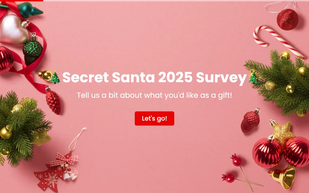 Secret Santa Form Template template preview