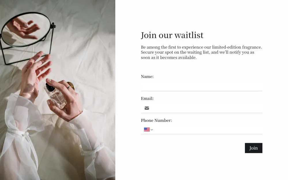 Waiting List Form Template template preview