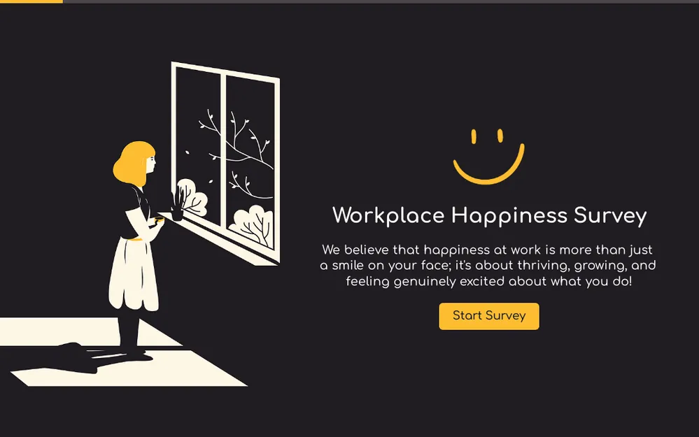 Workplace Happiness Survey Template template preview