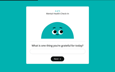 Gratitude form page preview