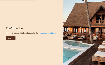 Confirmation form page preview