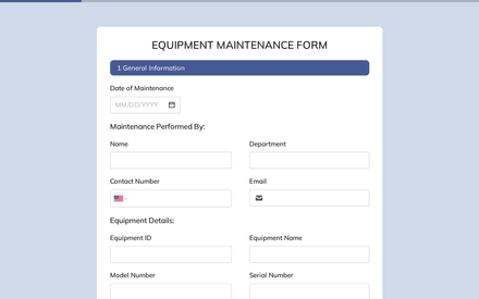 General form page preview