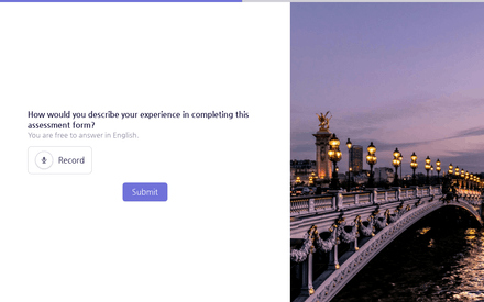Feedback form page preview