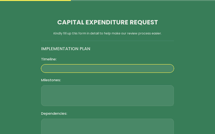 Implementation form page preview