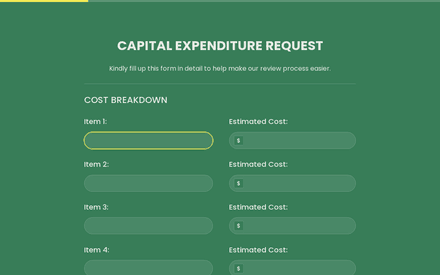 Breakdown form page preview