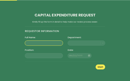 Requestor form page preview