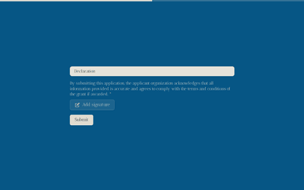 Declaration form page preview