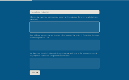 Evaluation form page preview