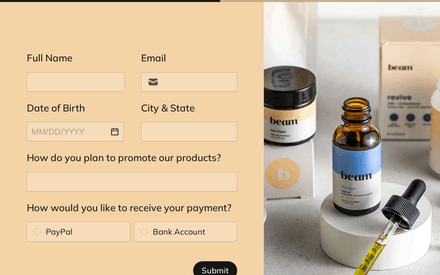 Info form page preview
