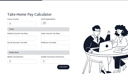 Calculator form page preview