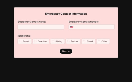 Emergency form page preview