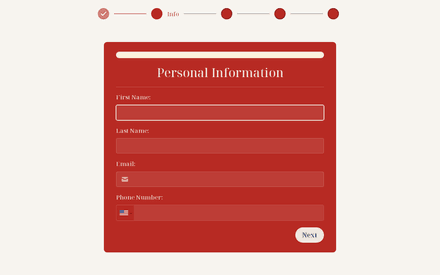 Info form page preview
