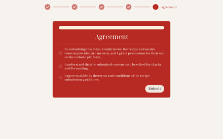 Agreement form page preview